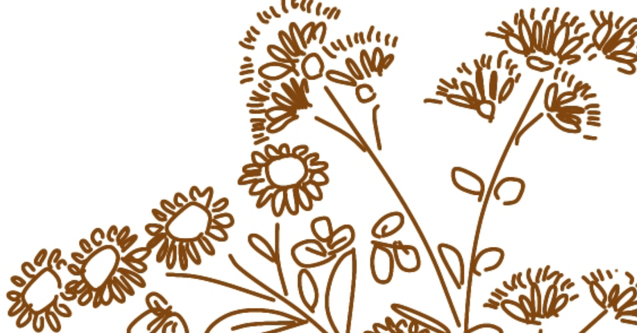 シンプルイラスト Noteヘッダー画像素材 小菊 Atelier Hanami Note