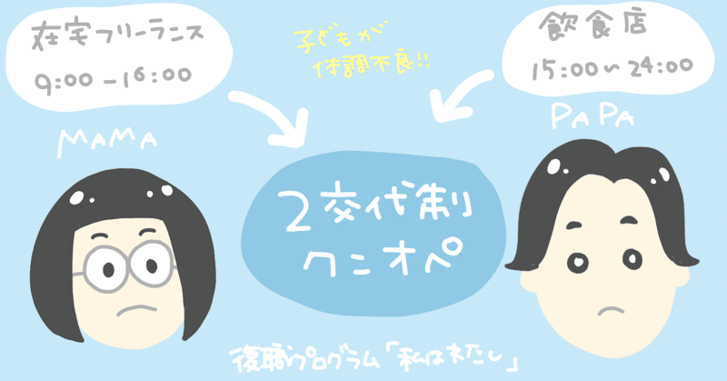 子の体調不良ーーわたしは2交代制ワンオペで乗り切りました