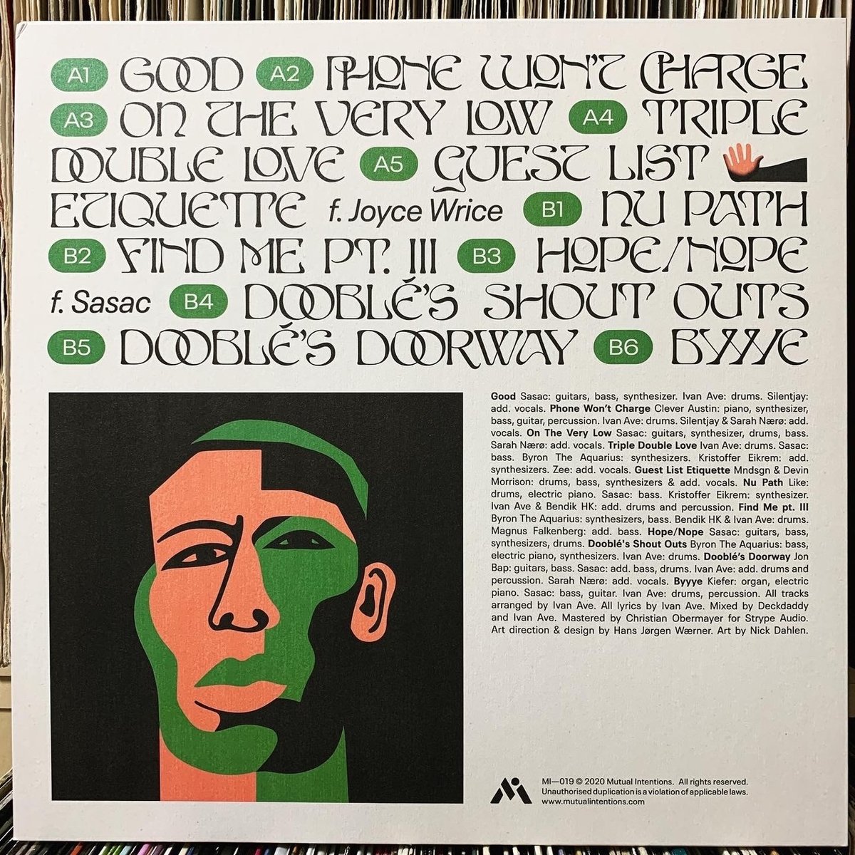 洋楽 Ivan Ave / Double Goodbyes LP Ivan Ave - Double Goodbyes | Ivan Ave | Mutual Intentions