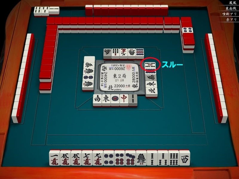 戦術記事 前提を元に一牌を通す 麻雀 ヨーテル Note
