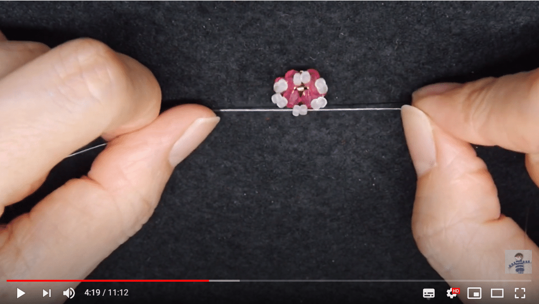 立体花編みビーズリングの作り方 ビーズドールharu Note 立体花編みビーズリングの作り方 ビーズドールharu Note