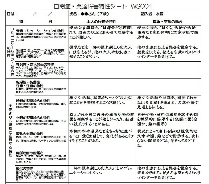 自閉症の特性を軸にした個別支援計画｜フレームワークを活用した自閉症支援