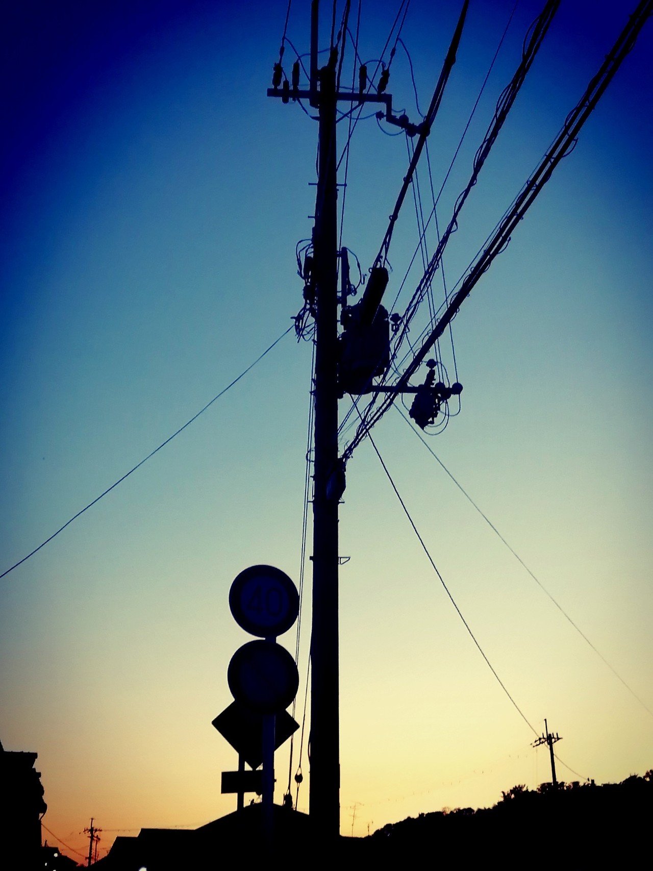 夕暮れの電柱 クロノツカヤ Note