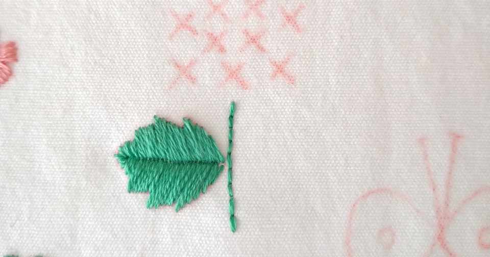 野の花の刺繍図案 ステップ3 クロスのお花の刺繍 Apostrophe S Note