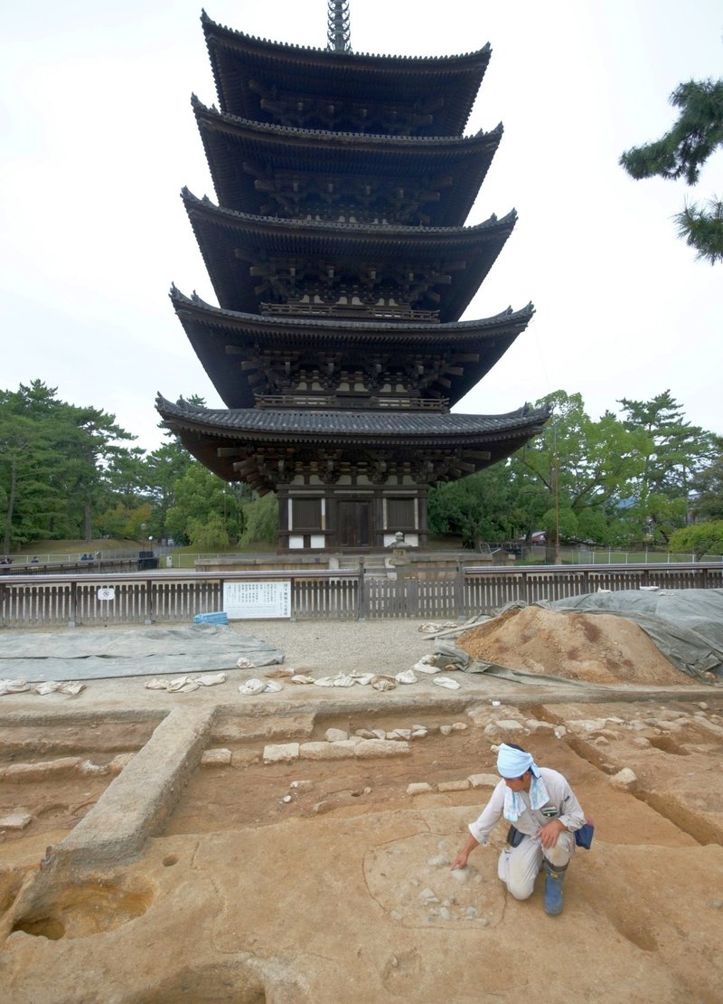 発掘情報 五重塔正面に門跡 興福寺 奈良新聞社 公式 Note 発掘情報 五重塔正面に門跡 興福寺 奈良新聞社 公式 Note