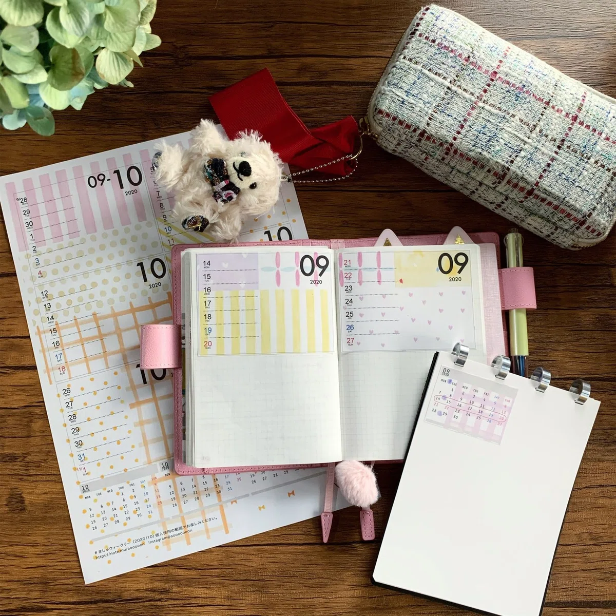 November 2020 Weekly Sheet #MashuWeekly (Free paper included)｜なかむら真朱