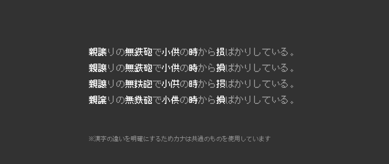 番外編 あなたの文字認識を拡張する ドット世界の彫刻家たちー4社のドット書体を味わう 造字沼ブックス 文字の本を発掘して読みとく Note