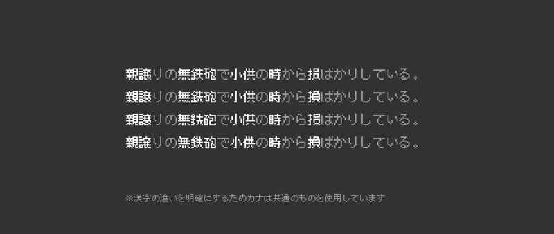 番外編 あなたの文字認識を拡張する ドット世界の彫刻家たちー4社のドット書体を味わう 造字沼ブックス 文字の本を発掘して読みとく Note