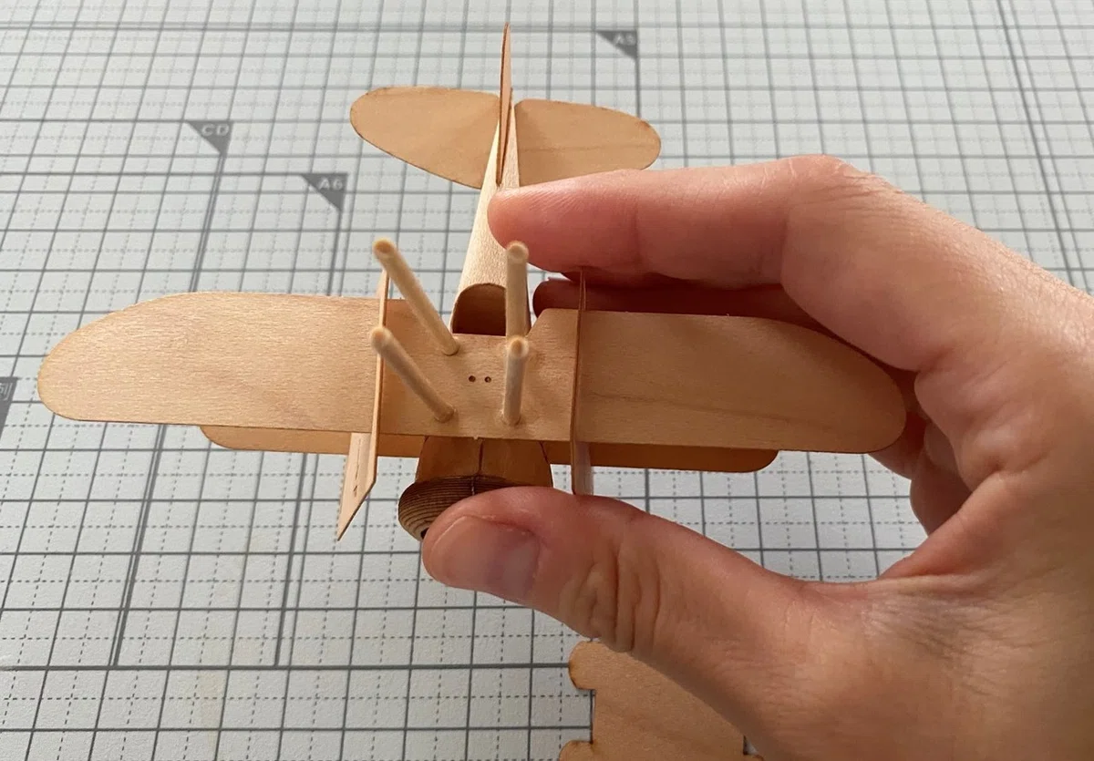 Honey Bee mk1（Biplane Type EB3CS mk1）を作ってみよう！-vol.02：BODYを曲げる！組む！編-｜木ぺら徒然話