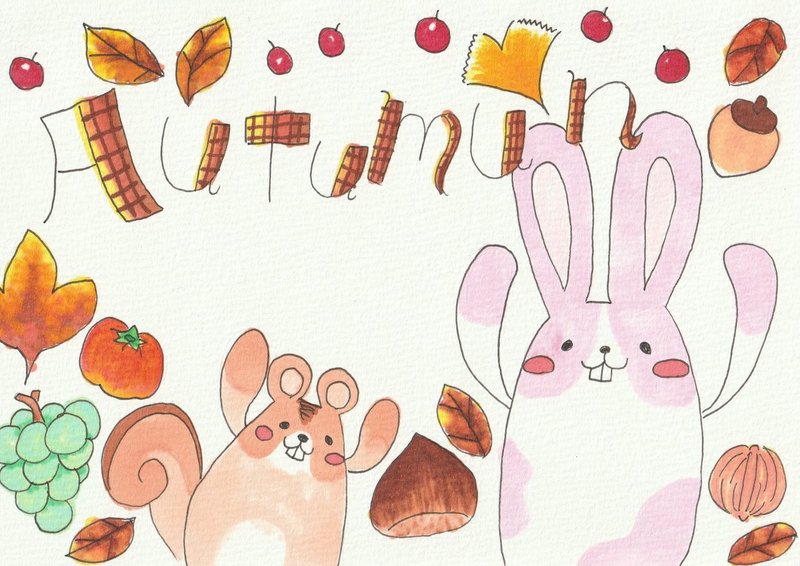 ゆるい動物イラスト Autumun ぽけみ Note