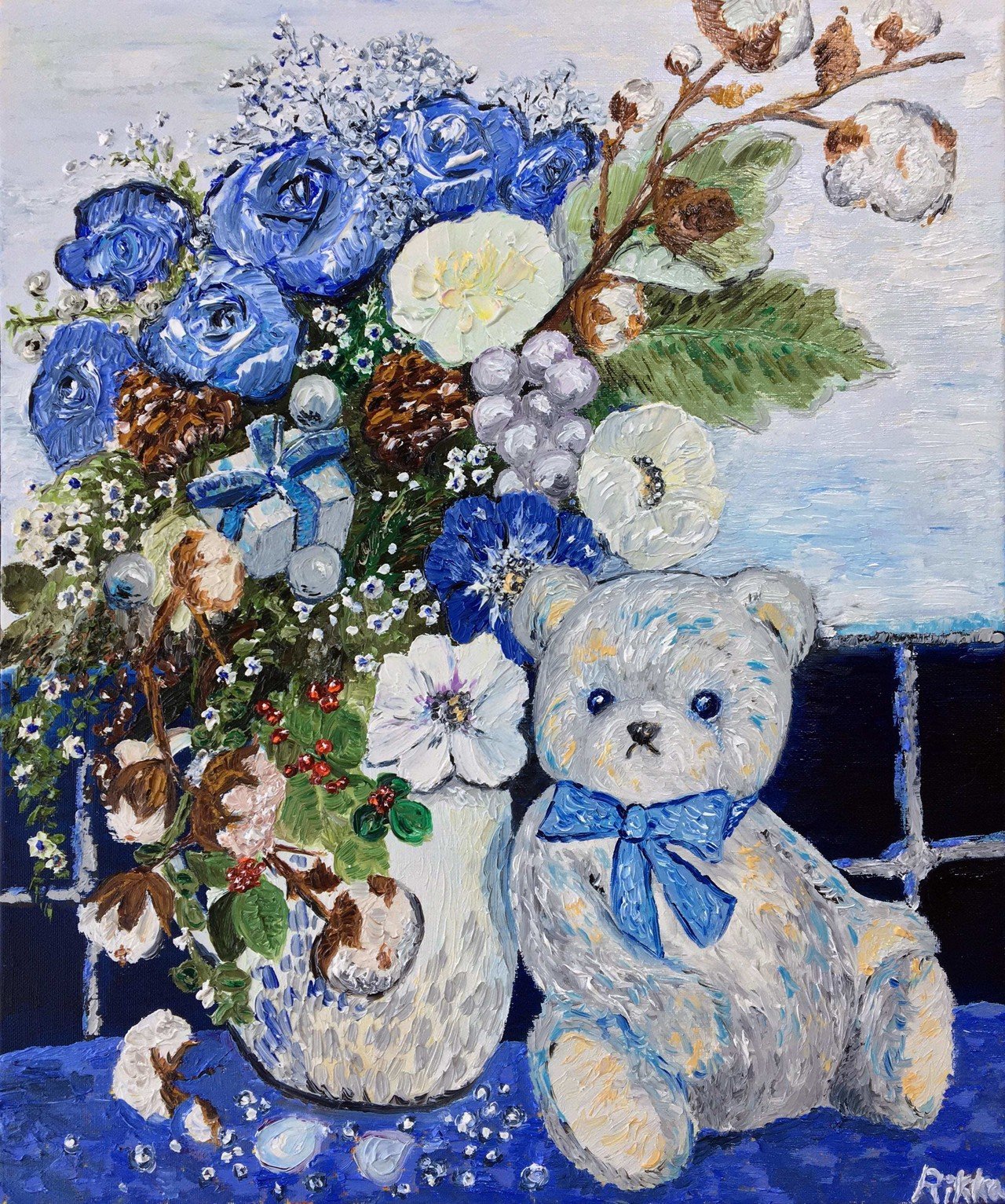 油絵 油彩 油彩画 絵 絵画【紫陽花の階段】｜Yahoo!フリマ（旧