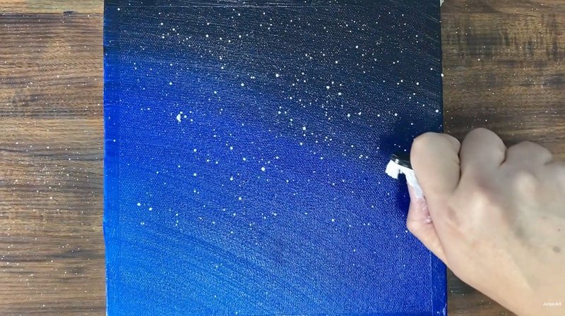 アクリル絵の具を使用した 星空を見る少年 の描き方 初心者が簡単に絵を描く方法 Junya Art Note