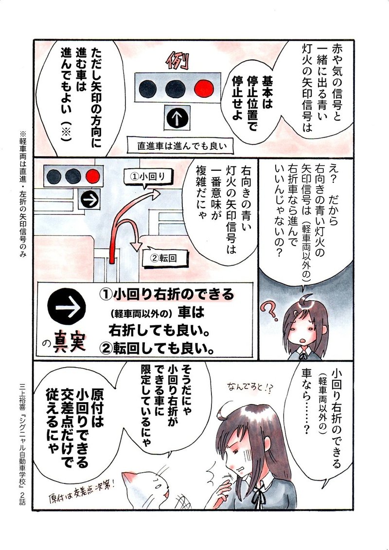 第2話 補習だよ 右折信号と原付の二段階右折 シグニャル自動車学校 三上裕喜 Note