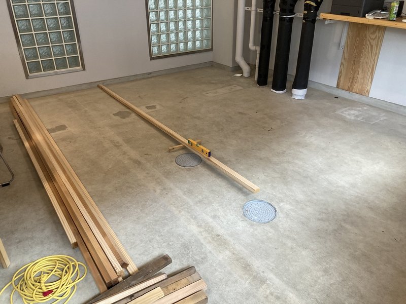 ガレージオフィスに杉板で床を張る Fukuru フクル Note