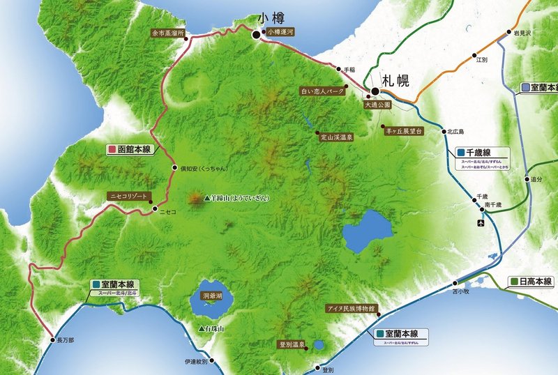 余白こそ美しい 路線図のデザイン 全国正縮尺地図 北海道 Qulo Note