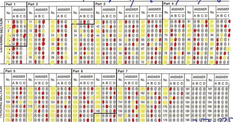 20年ぶりにTOEIC（模擬テスト）を受けてみました