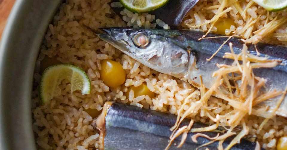 銀杏と焼き秋刀魚の炊き込みご飯 霜降 のおうち養生レシピ 1 Tsumugi Note