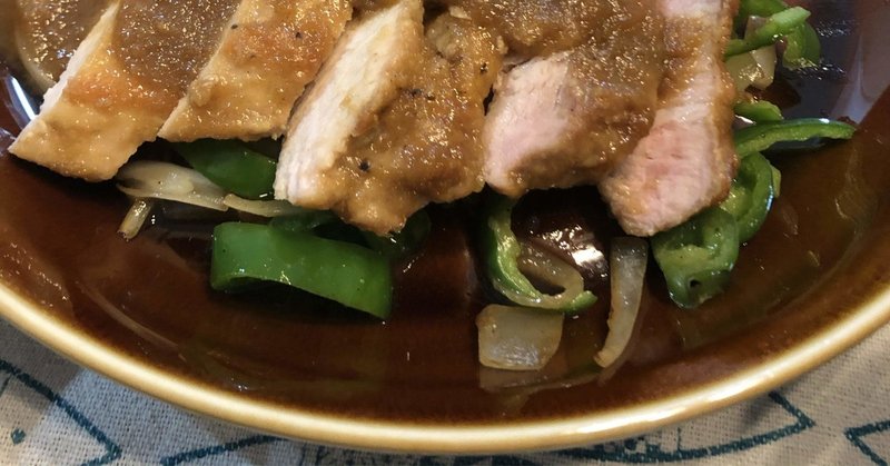 おうちごはんno 8 極厚豚ロースのソテー玉ねぎソース Mamige Note