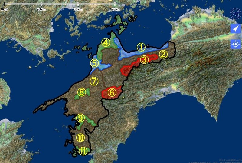 愛媛_地形区分番号