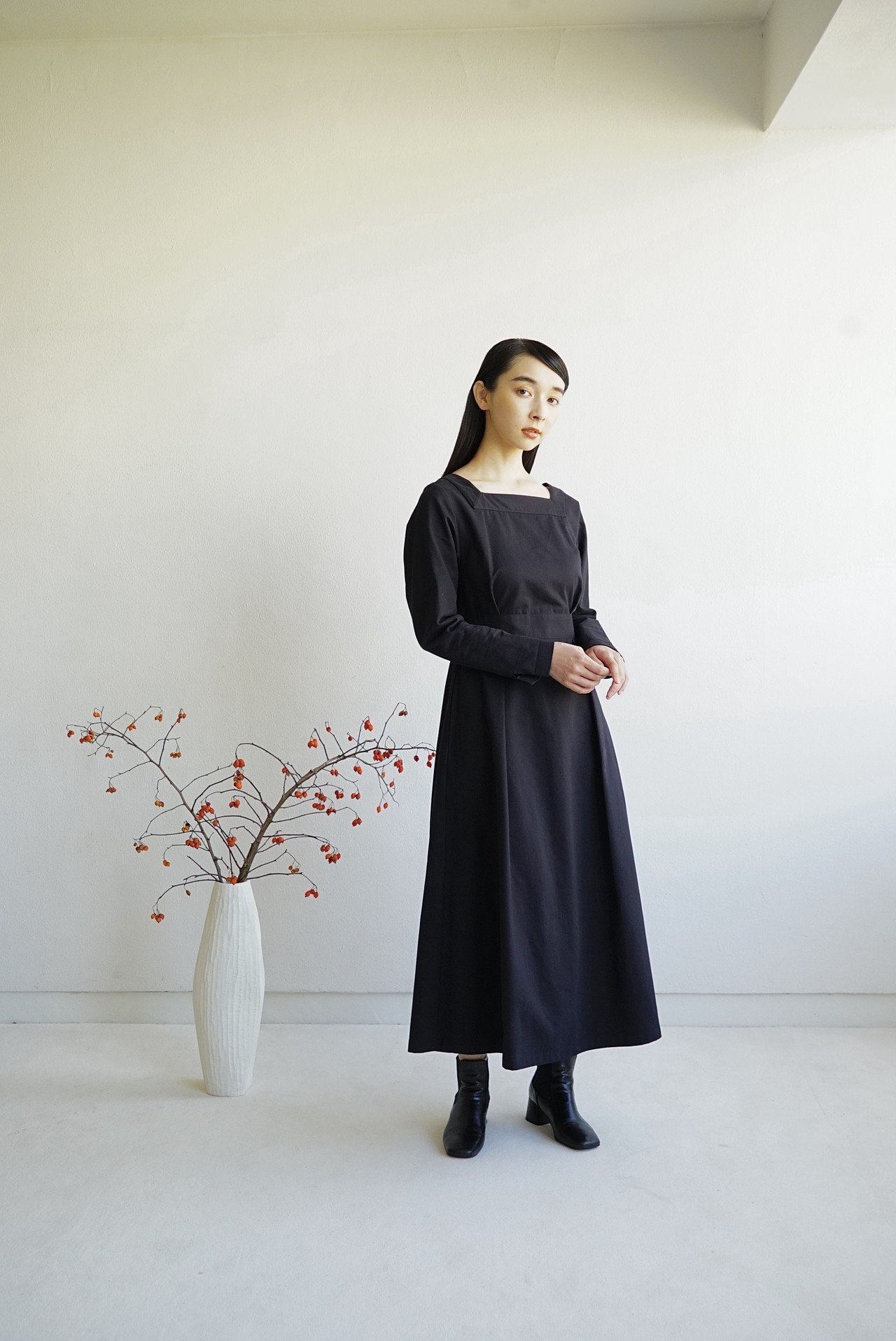 foufou THE DRESS #26 Square neck dress - ロングワンピース