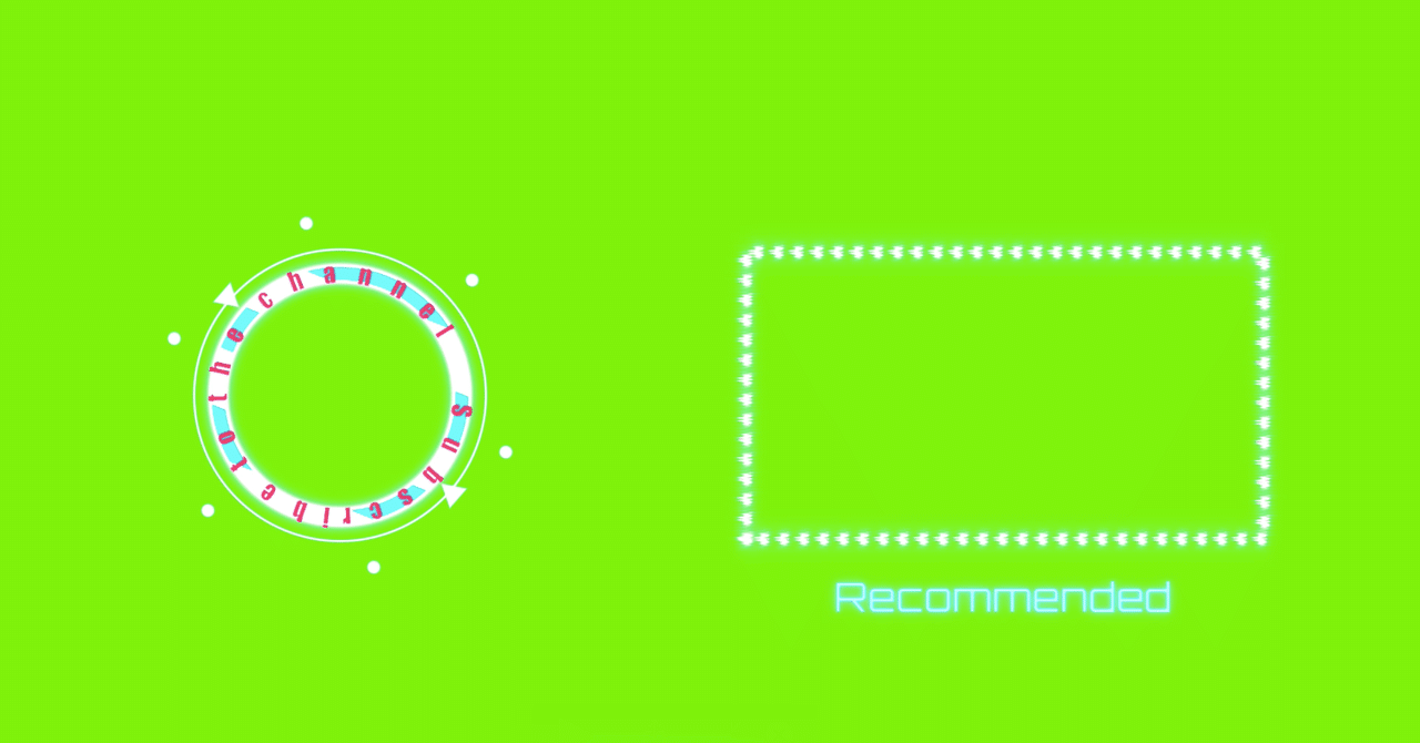 動画素材 Youtube終了画面03 クロマキー100 Note