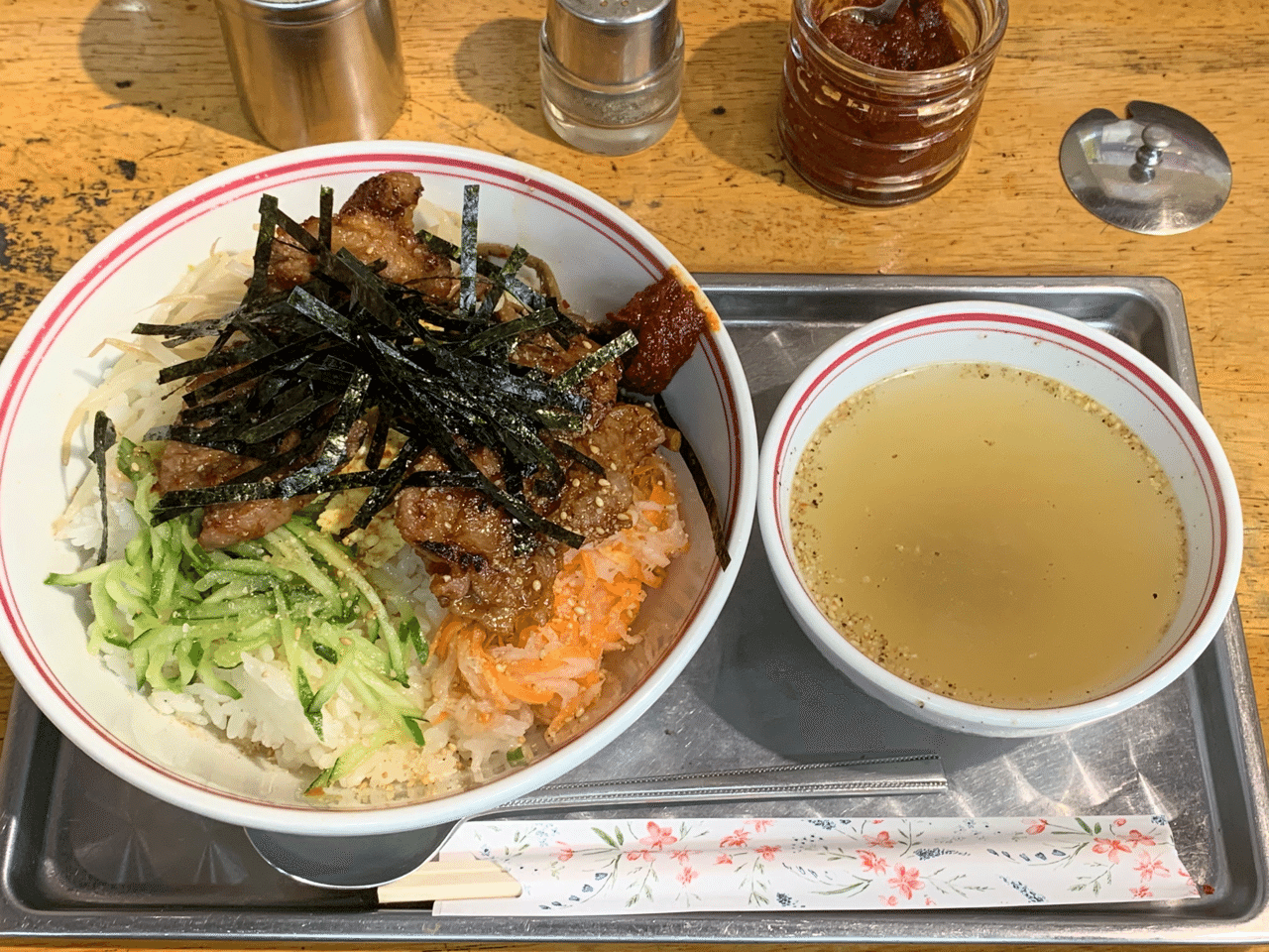 食事 今年も仕事始めの週から東陽町の 大野屋 さんのカルビ焼肉ビビンバ 桔梗の花 도라지 Note