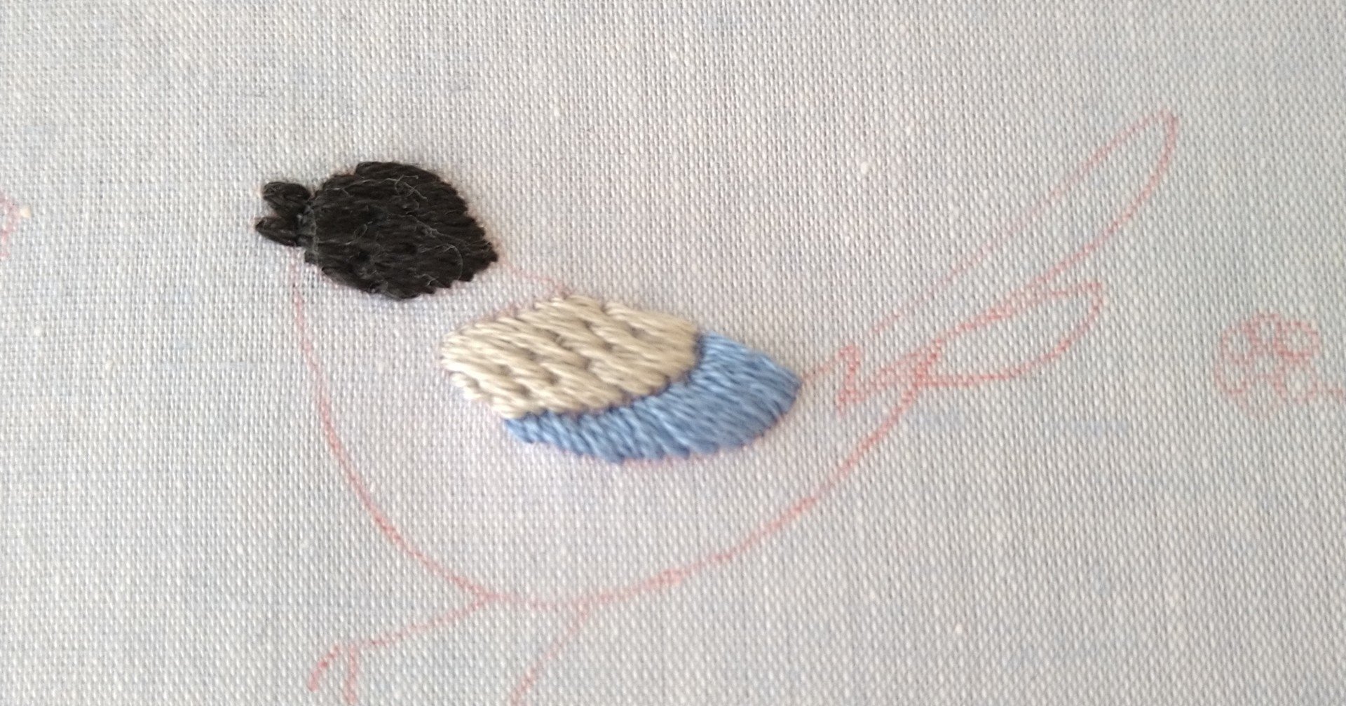 オナガの刺繍図案* ステップ2 〜羽の刺繍〜｜Apostrophe+s 刺繍