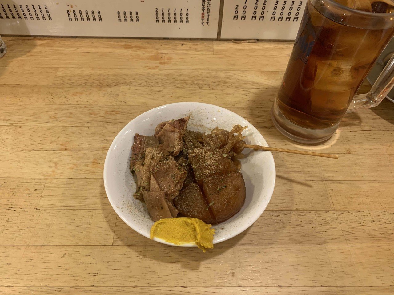 食事 御茶ノ水の かぶら屋 御茶ノ水店 の黒おでんと串焼 桔梗の花 도라지 Note