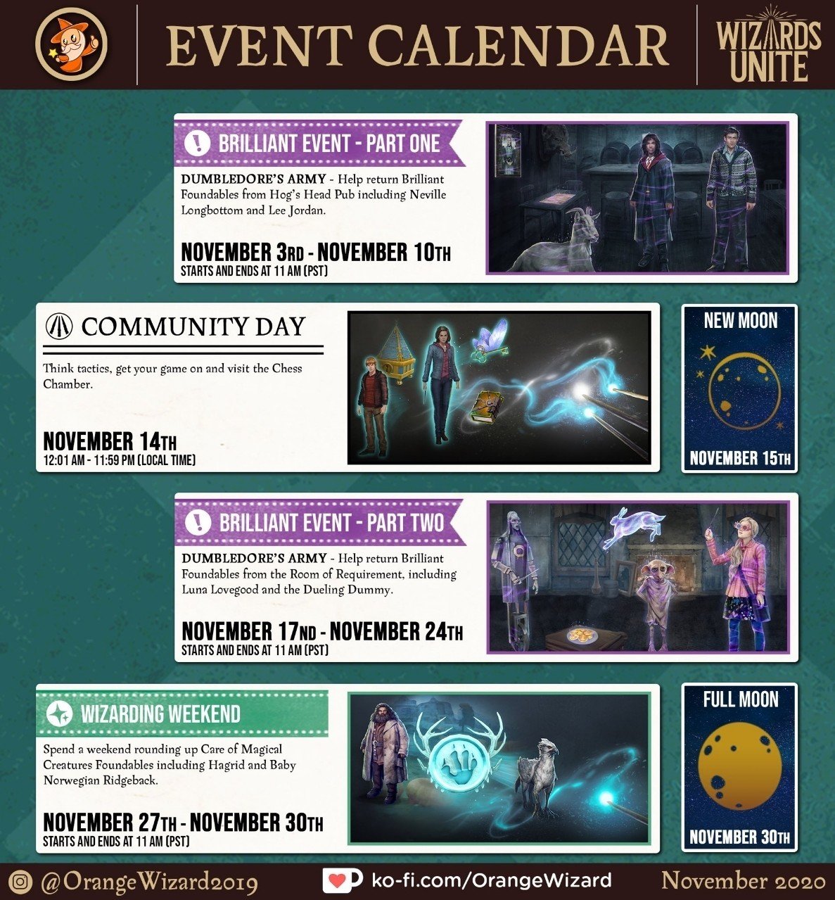魔法同盟 年11月のイベントカレンダー K1platinum Note