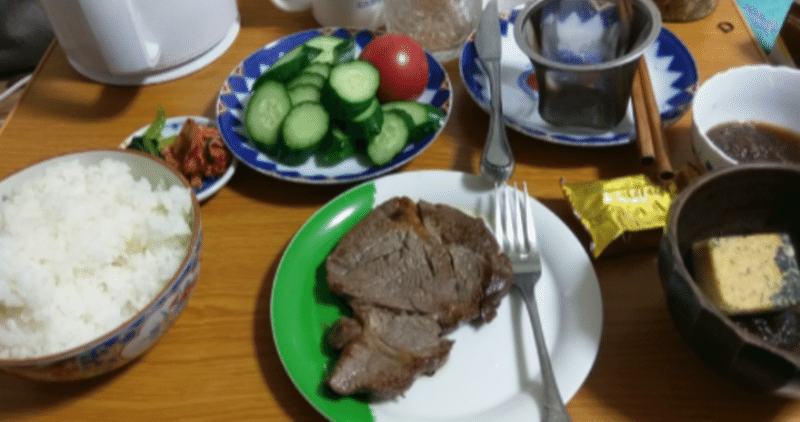 【家飯】牛ロースステーキ