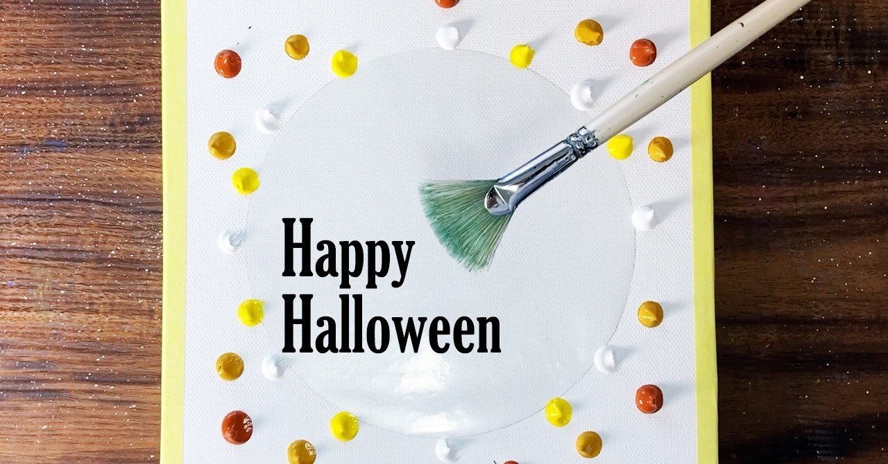 アクリル絵の具を使用した「ハロウィン」の描き方 / 初心者が簡単に絵