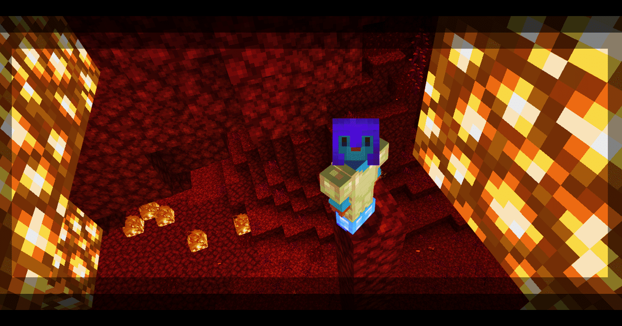 Minecraft ネザーの資源を採りに向かう オーリオ Note