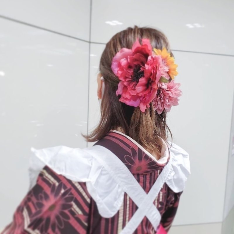 ハロウィン和装 大正時代の 女給さん 着物に白いフリルエプロン 着付けご依頼いただきました 川端タカミ いちごの花 Note