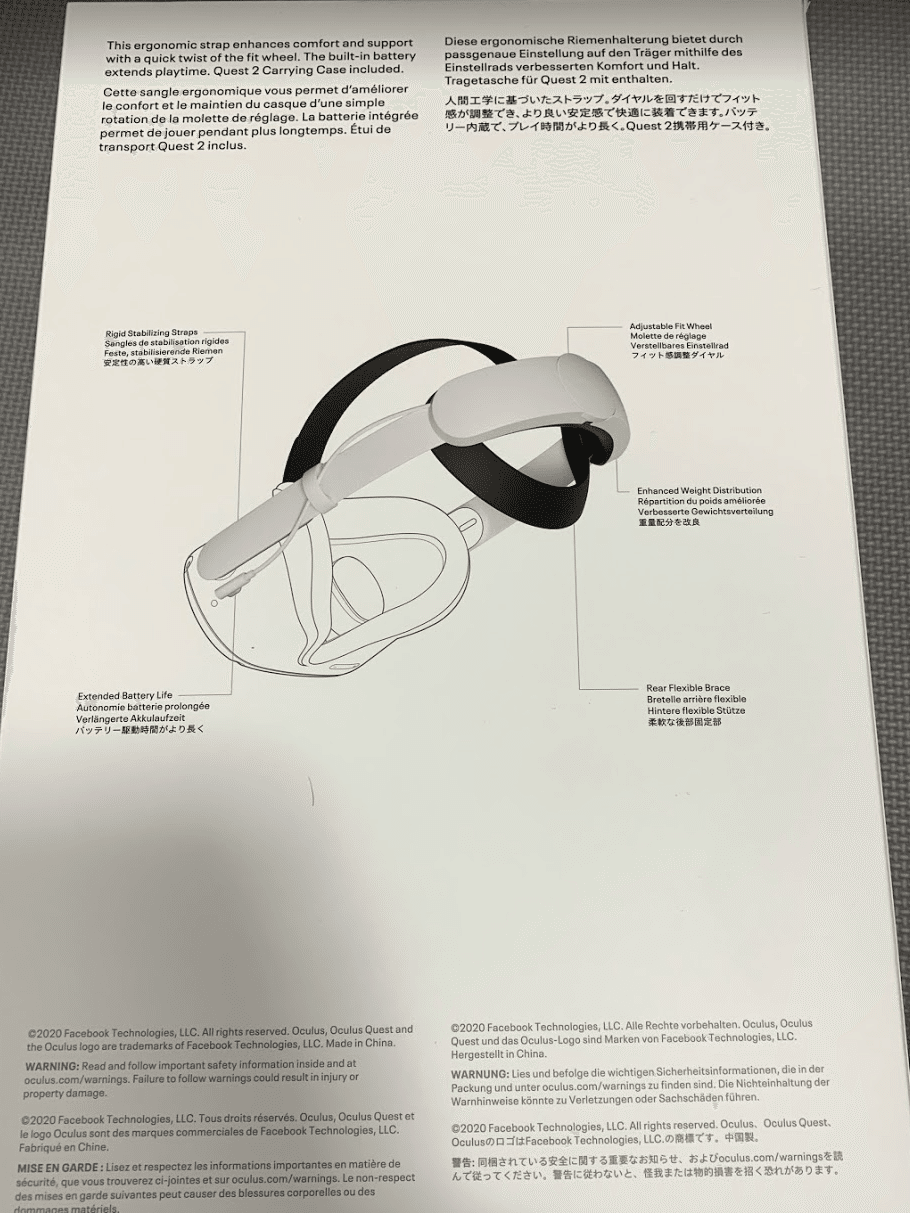 購入】Oculus Quest2 + Eliteストラップ バッテリーおよび携帯用