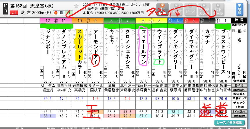 天皇賞（秋）王道