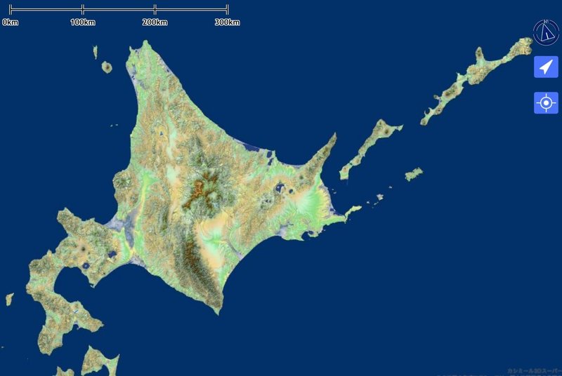 北海道全体_地形図