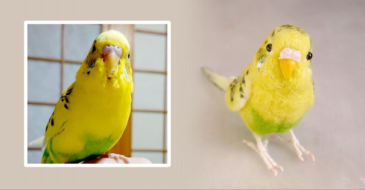 黄色いセキセイインコ ピーちゃん 手作りの小鳥hato Hana はと はな Note
