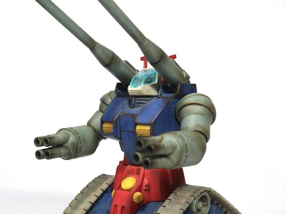 Hgucガンタンク を無塗装 砂漠ウェザリングで汚してみた ジンのガンプラ研究室 Note