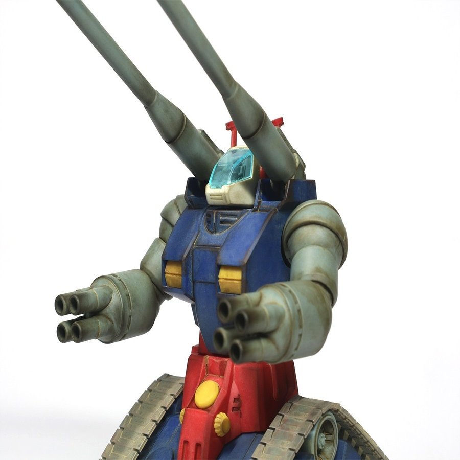 Hgucガンタンク を無塗装 砂漠ウェザリングで汚してみた ジンのガンプラ研究室 Note