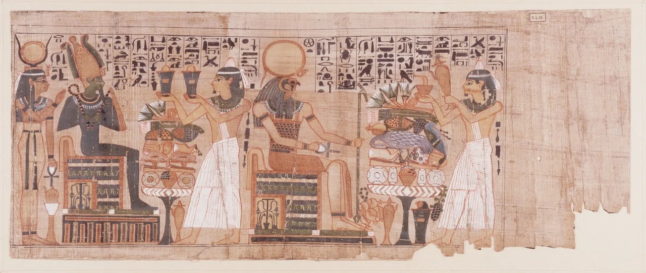 伝統的な老人と美女の人物像の絵画イラン製 古代エジプト展】ミイラや棺などが語りかける圧倒的な世界観（愛知県