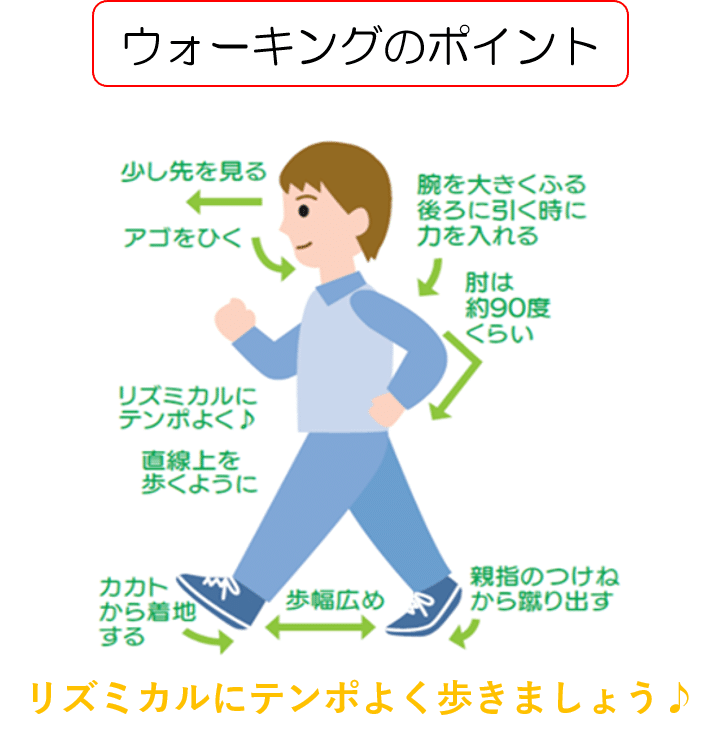 コラム10月掲載分　ウォーキングのポイント画像