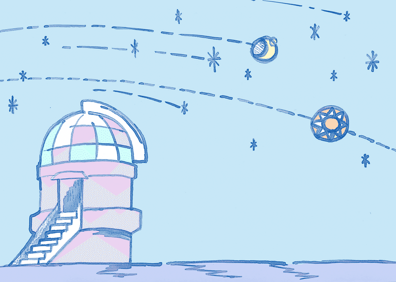 天体観測 イラスト3枚 0044 なめ潟もくじ Note