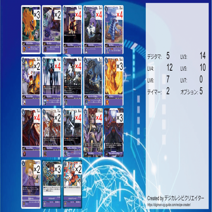 デジモンカード リリスモンズワルト 紫 デッキ m