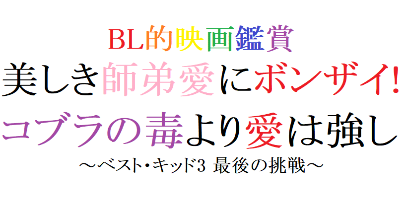 第47回 ベスト キッド3 最後の挑戦 19 米 阿愛 Bl的映画鑑賞 Note
