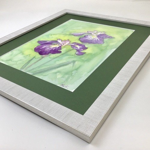 花菖蒲の画 美品 橋作 大特価セール 凄く惹かれます いい絵です