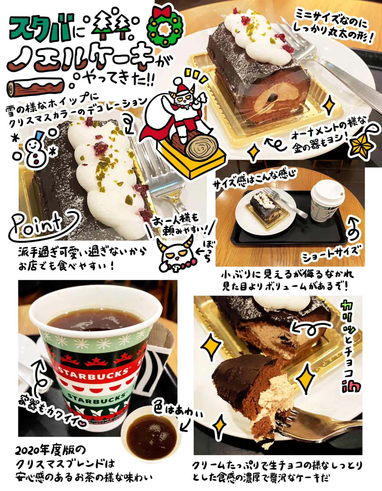 一人でもクリスマス気分を スタバのブッシュドノエル 魔王 Note