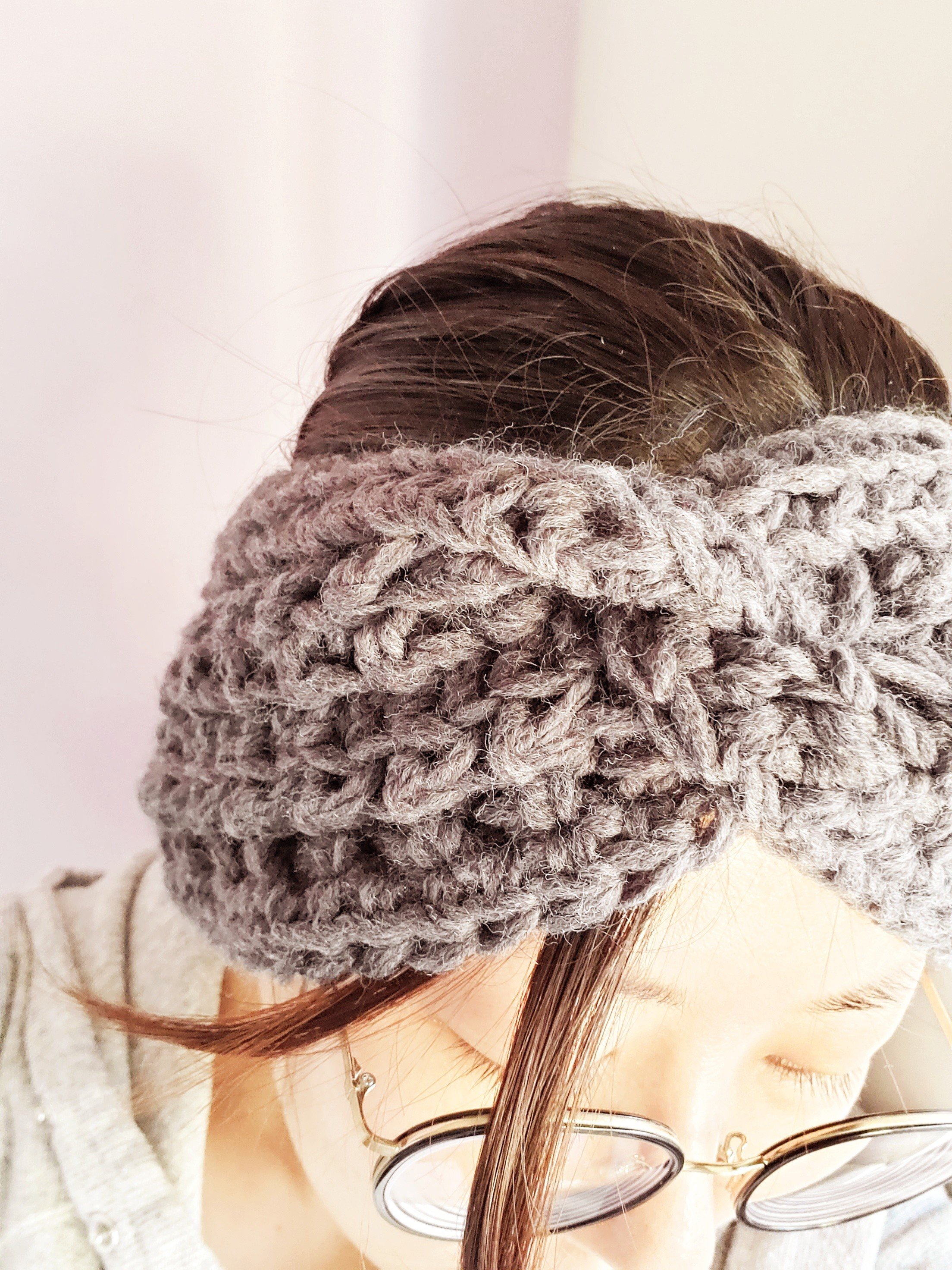 45Rかぎ針クロッシェのヘアバンド