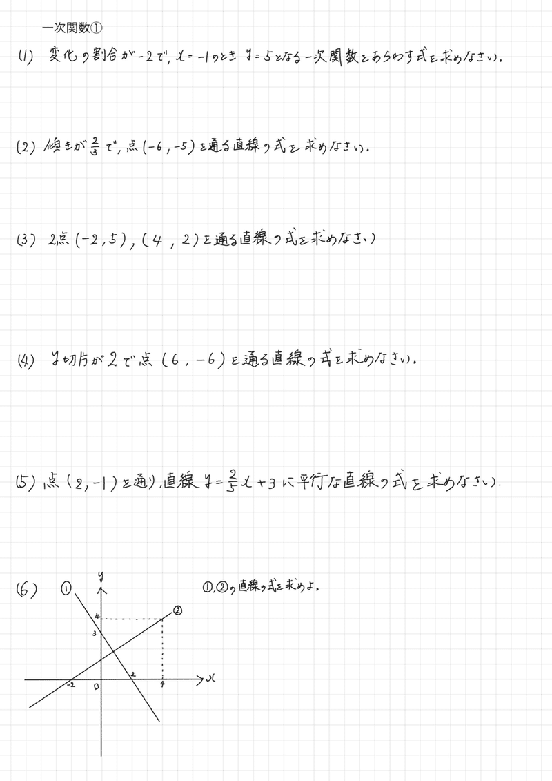 毎日数学 中学 一次関数 Frolights Note