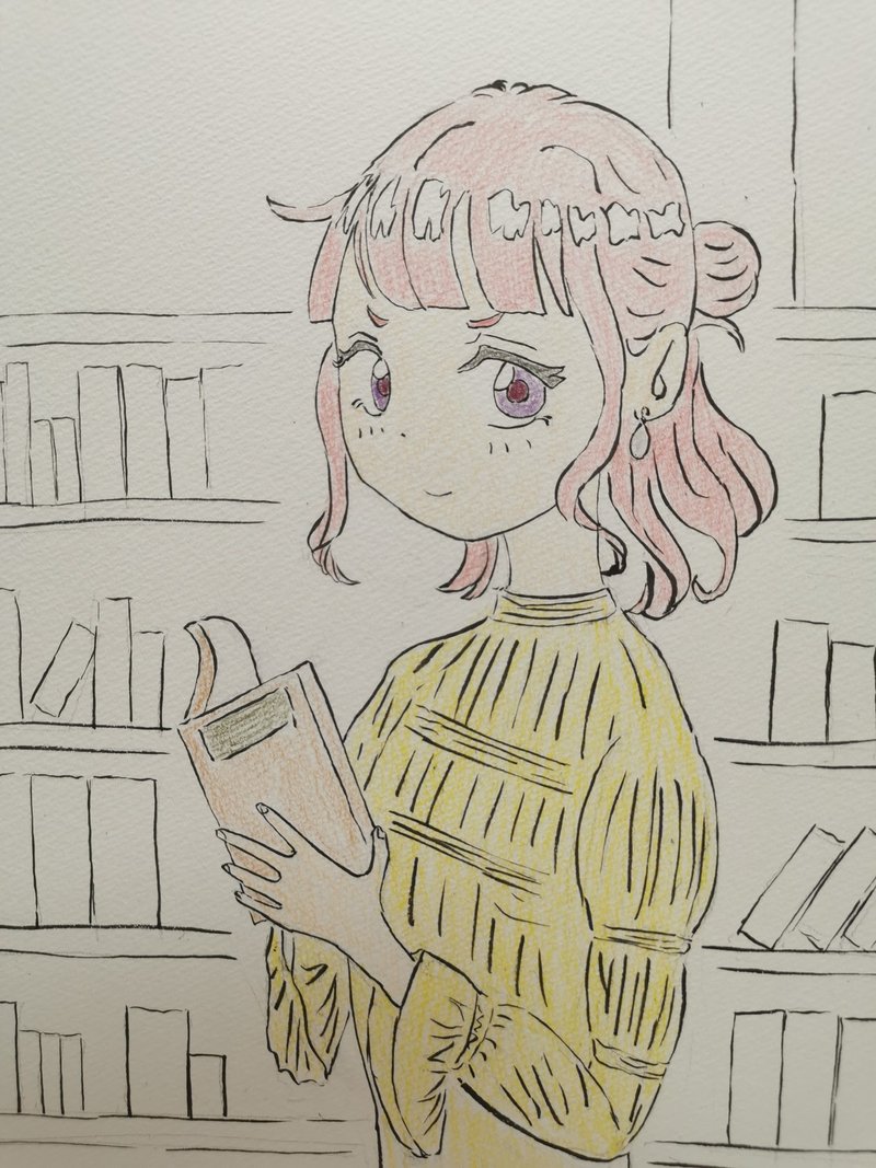 43歳のおっさんが萌え絵を描く 06枚目 読書の秋 さぷさん Note 43歳のおっさんが萌え絵を描く 06枚目 読書の秋 さぷさん Note
