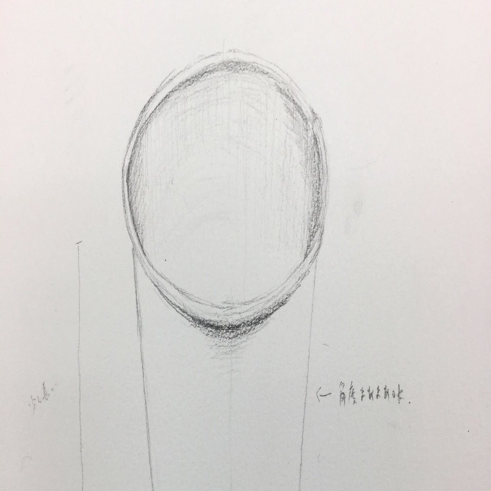 ４ｂの鉛筆だけで描いてみる おとなの基礎デッサン 紙コップその１ 絵画教室 アトリエ５ Note